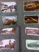 VINTAGE POSTCARD COLLECTION IN TWO ALBUMS containing 450 plus cards to include interesting