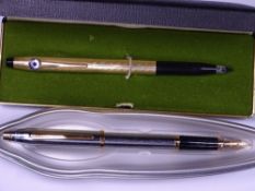CROSS - Modern Chrome Cross Century II Medalist fountain pen with gold trim and Cross M nib. In