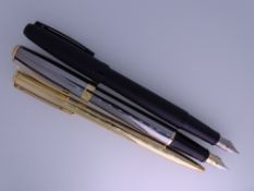 SHEAFFER - 2000s (but now discontinued) Fluted 22ct Gold Plated Sheaffer Agio ballpoint pen with