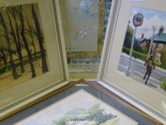 PAINTINGS & PRINTS an assortment, various scenes including HELEN SCALWAY watercolour of Picton Baths