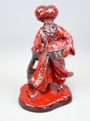ROYAL DOULTON FLAMBE - figure 'The Lamp Seller' HN3278, 24cms H