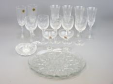 ITALIAN CRYSTAL & OTHER DRINKING GLASSWARE including a pair of Babycham glasses