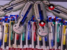 SHEAFFER - 6 Sheaffer School fountain pens - one each of Blue,Clear, Red, Yellow and 2 of Green. All