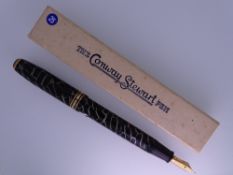 CONWAY STEWART - Vintage (1950s) Cracked Ice Conway Stewart No. 58 fountain pen with gold trim and