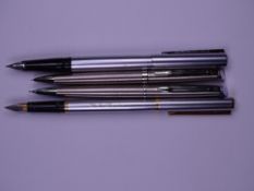 WATERMAN - 2 modern (2001 to present) Brushed Stainless Steel Waterman Hémisphère Mk 1 and Mk 2