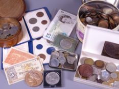 VINTAGE & LATER BRITISH & CONTINENTAL COINAGE a good quantity to include a George III Britannia 1797