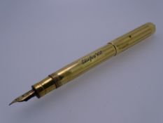 SWAN MABIE TODD - Vintage (1920s - 1930s) Gold Filled Swan Mabie Todd Self Filler ring-top