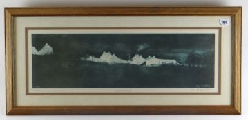 JOHN KNAPP -FISHER limited edition (528/1000) print - entitled to margin 'Abereiddy Evening', signed