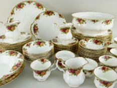 ASSORTED ROYAL ALBERT 'OLD COUNTRY ROSES' CHINA, plates, cups, saucers, bowls ETC