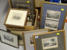 ASSORTED 19TH CENTURY ENGRAVINGS OF WELSH VIEWS some hand coloured