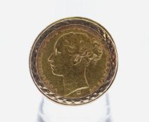 1881 GOLD SOVEREIGN RING IN 9CT GOLD, 16.1g