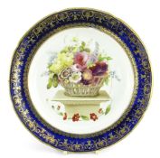 A SWANSEA PORCELAIN SHALLOW DISH FOR THE 'LYSAGHT' SERVICE the interior decorated with a large