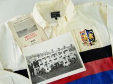 1964 WESTERN COUNTIES OF WALES RUGBY UNION JERSEY MATCH WORN BY NORMAN GALE AGAINST FIJI played at