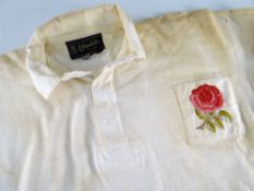 1968 ENGLAND INTERNATIONAL RUGBY UNION JERSEY MATCH WORN BY BRIAN KEEN (b.1944) on his debut against