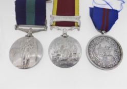 MEDALS: SECOND CHINA WAR MEDAL (UNNAMED) with clasp for Canton 1857, King George V General Service