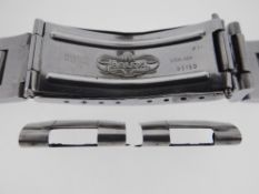 GENTLEMAN'S STAINLESS STEEL 20MM OYSTER SUBMARINER BRACELET, circa 1991, numbered 93150/501B,