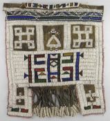 NDEBELE BEADED LEATHER APRON, Zimbabwe, 56 x 53cms