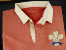 1924 WALES INTERNATIONAL RUGBY UNION JERSEY MATCH WORN BY JACK WETTER AGAINST NEW ZEALAND '