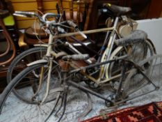 THREE VINTAGE BICYCLES including Bailey and Royal Enfield (distressed condition)
