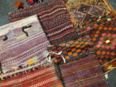 ASSORTED TRIBAL SADDLE BAGS all Soumaks (6) Condition Report: all with insect damage to pile, to