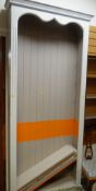 PAINTED PINE TALL BOOKCASE with adjustable shelves, 244cms high