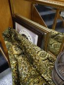 ASSORTED MIRRORS, PRINTS & MODERN MACHINE MADE ORIENTAL-STYLE CARPET (8)