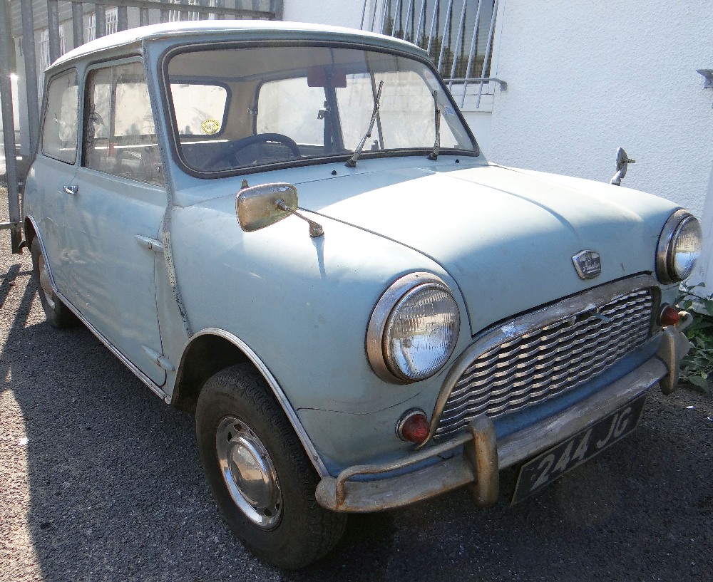 1963 AUSTIN MARK 1 MINI PETROL 848CC HAVING DATELESS/CHERISHED NUMBER PLATE '244 JG', in grey with - Image 2 of 79