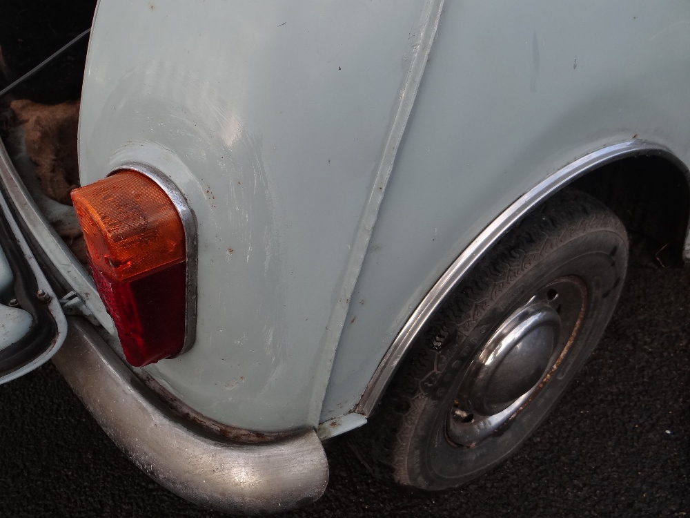 1963 AUSTIN MARK 1 MINI PETROL 848CC HAVING DATELESS/CHERISHED NUMBER PLATE '244 JG', in grey with - Image 34 of 79