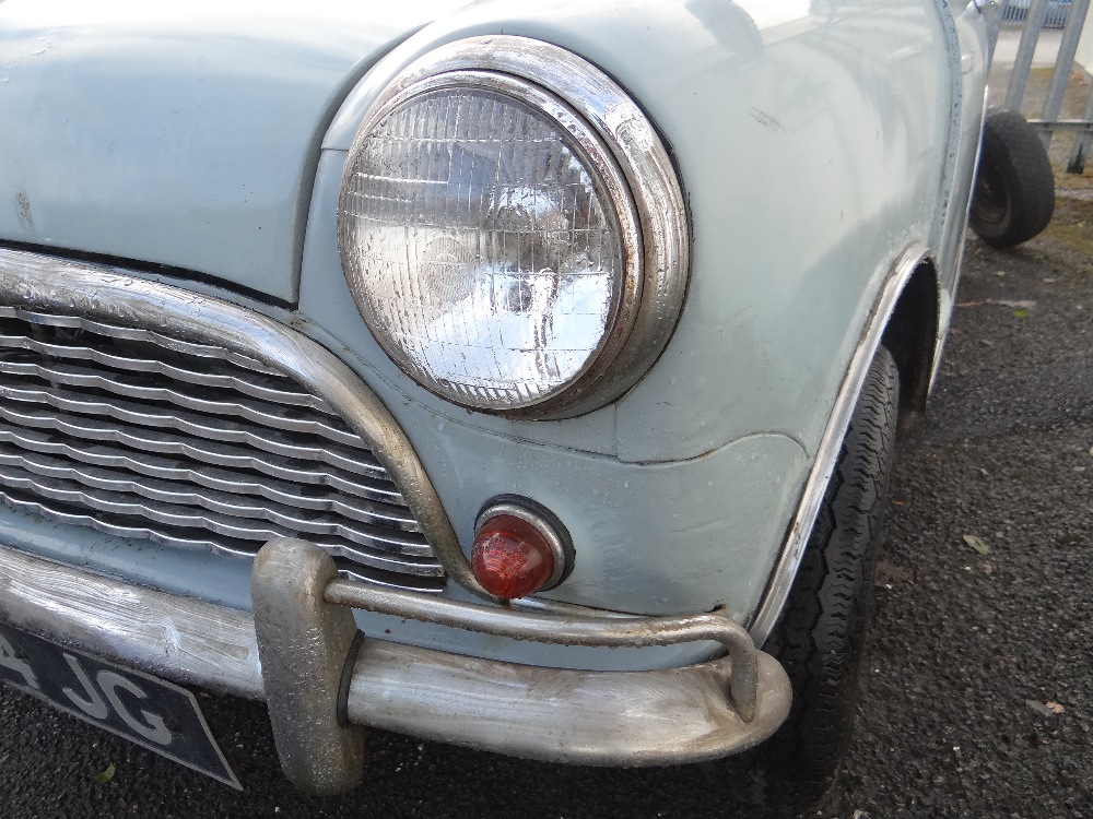 1963 AUSTIN MARK 1 MINI PETROL 848CC HAVING DATELESS/CHERISHED NUMBER PLATE '244 JG', in grey with - Image 23 of 79