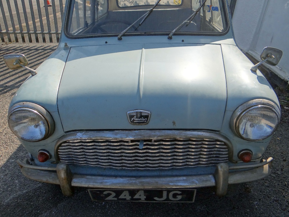1963 AUSTIN MARK 1 MINI PETROL 848CC HAVING DATELESS/CHERISHED NUMBER PLATE '244 JG', in grey with - Image 3 of 79