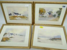 PETER MILLS (South African) four watercolours - South African views including Hout Bay and Arniston,
