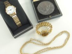 VAUGHTON PEMBROKE FARMERS CLUB SPECIAL PRIZE CASED MEDALLION, cased ladies Sekonda wristwatch,