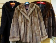 FOUR VINTAGE COATS, including two ladies mink jackets, ladies Astrakhan coat, sheepskin jacket (4)
