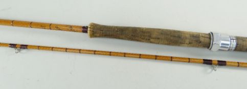 HARDY PALAKONA 'THE WYE' TWO-PIECE SPLIT CANE ROD, 10ft 7in