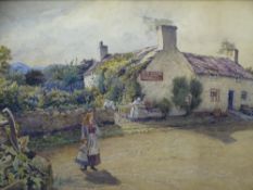 WILLIAM J CORAH watercolour - Caerhun nr Conwy 'In the month of May', label verso, 43 x 63cms