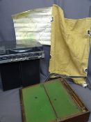 FERGUSON STUDIO 20D MUSIC CENTRE WITH SPEAKERS, Victorian mahogany writing slope and a canvas and