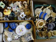 MIXED CHINA & POTTERY COLLECTABLES including Victorian and later cabinet figurines, copper