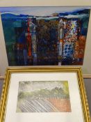 BARBARA DAVIES (Lancashire Artist) mixed media - titled 'Passage of Time', labels verso, 37 x