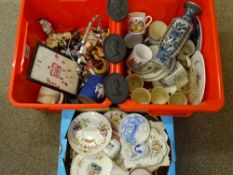 DELFT VASE, Black Jasperware commemorative plaques, assorted other commemorative ware ETC (3 boxes)
