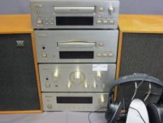 HIFI EQUIPMENT - Teac compact hifi system, pair of Wharfdale speakers and a Sennheiser wireless