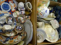 IMARI, DOULTON & AN ASSORTMENT OF OTHER CHINA (2 boxes)