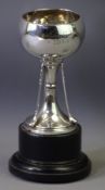 SILVER GOLFING TROPHY on a base, Birmingham 1933, 2.9 troy ozs