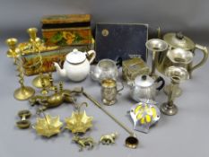 METALWARE - advertising tins, electroplate, AA badge ETC