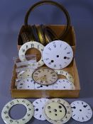 CLOCK PARTS an assortment including dials, bezels ETC