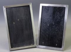 SILVER PICTURE FRAMES, near pair, Birmingham 1936 and 1955, 14 x 9cms