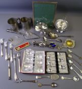 EPNS PICTURE FRAME, condiment set, cased teaspoons and similar items
