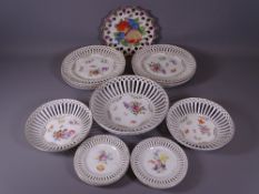 SAXONY FLORAL DECORATED RIBBON PLATES and similar items