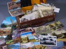 VINTAGE POSTCARDS, PHOTOGRAPHS, North Wales, Cheshire, within a leather case ETC