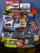 DIECAST VEHICLES and similar including Airfix, Dinky, Burrago ETC (2 boxes)