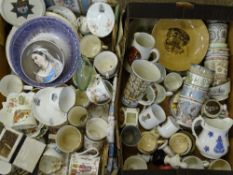 VICTORIAN & OTHER COMMEMORATIVE WARE ETC (2 boxes)